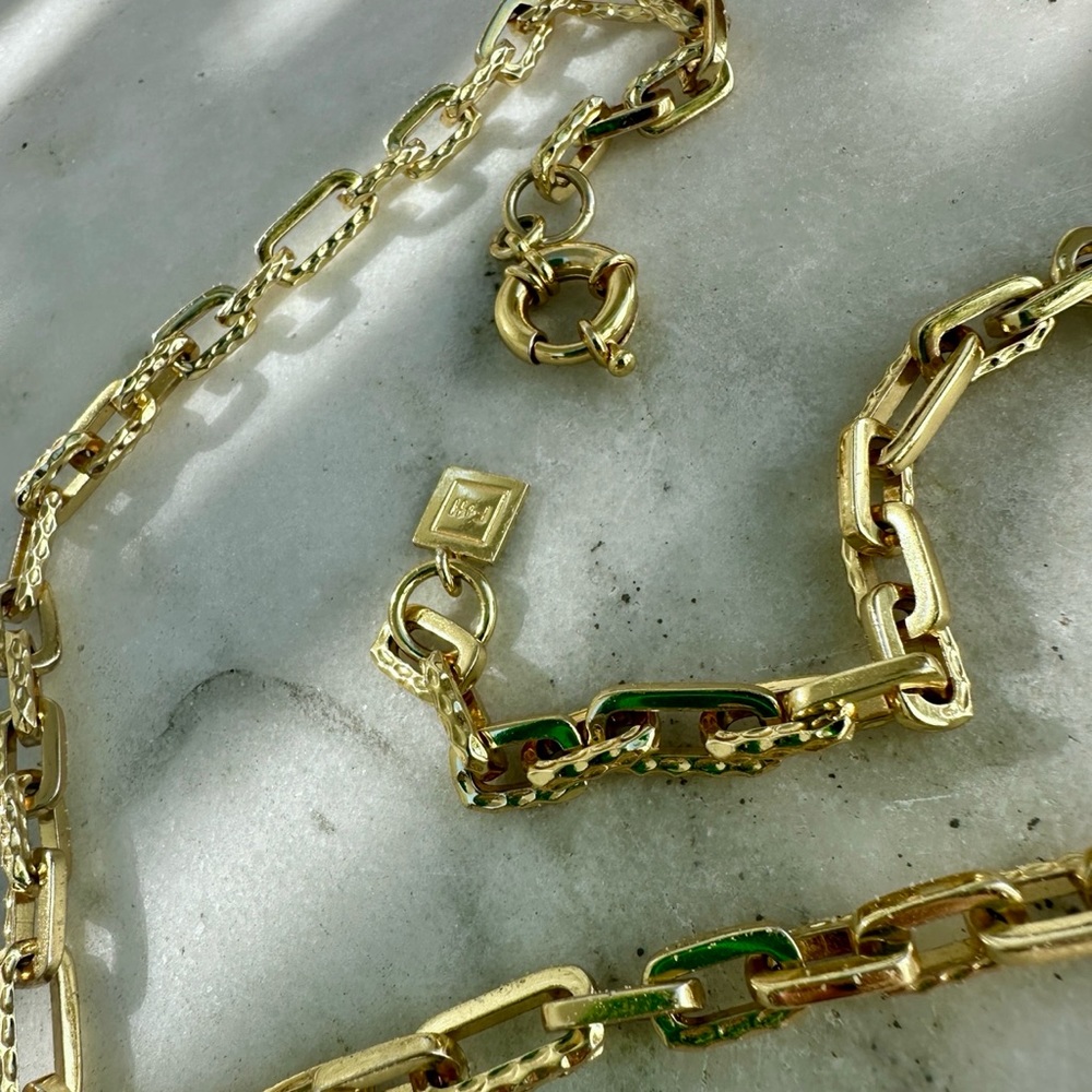 F+H STUDIOS ‘RAMONES’ HAMMERED CHAIN NECKLACKE